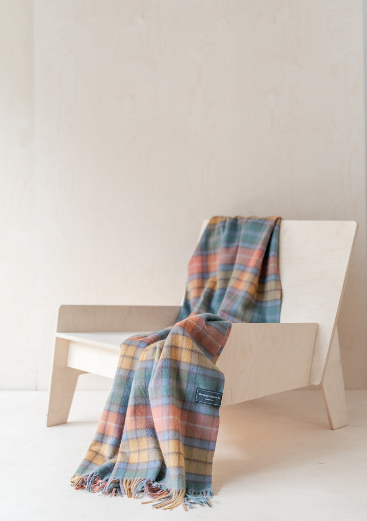 Lambswool Small Blanket in Buchanan Antique Tartan - TBCo