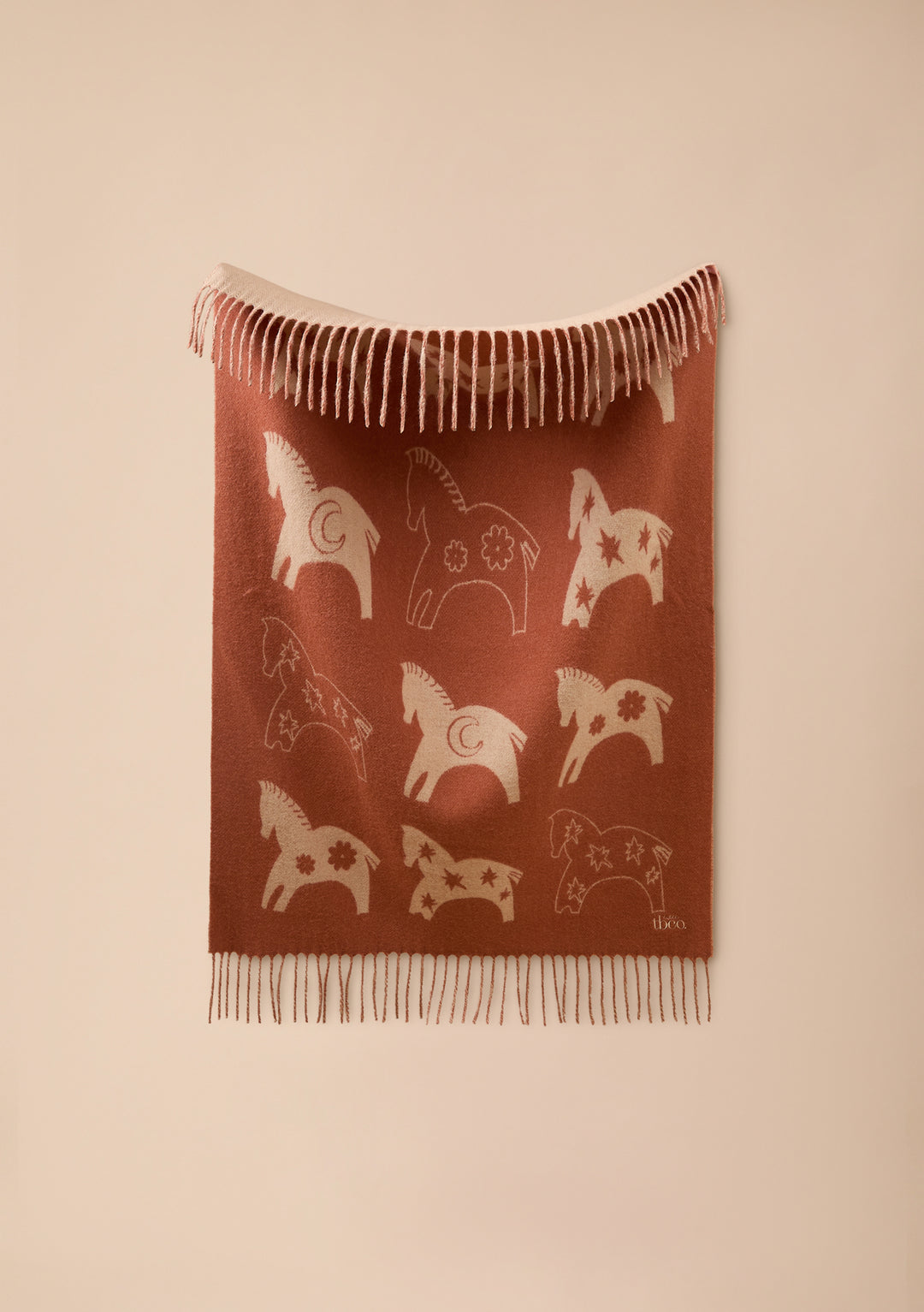 Lammwoll-Babydecke in Rostgalopp