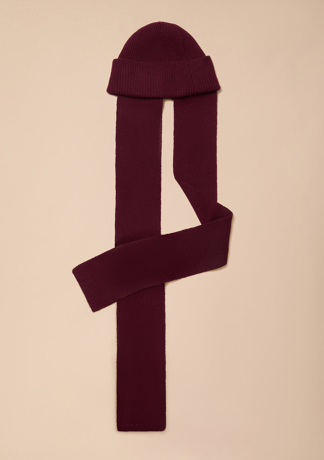 Bonnet de trappeur en mérinos couleur Figue
