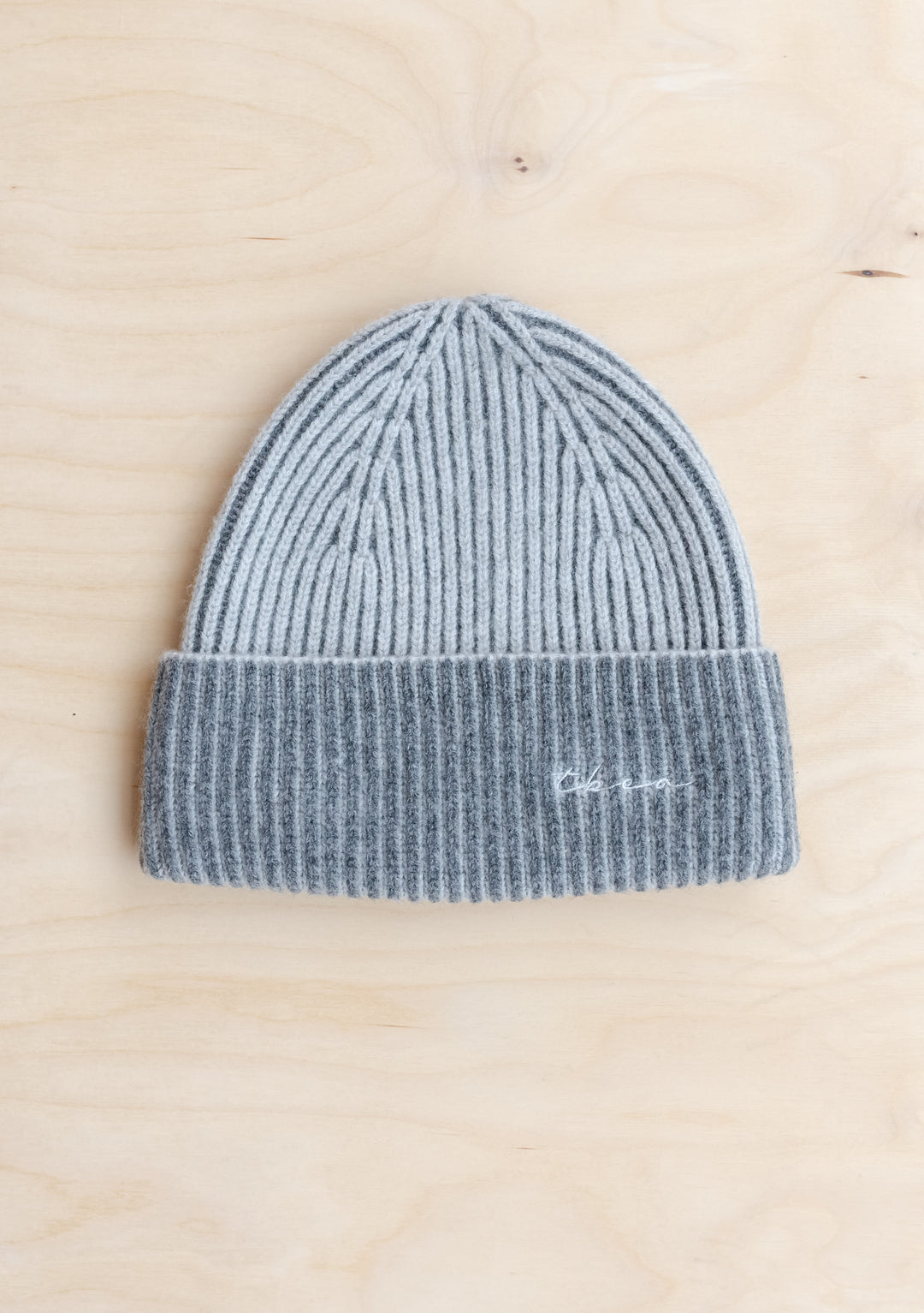 Bonnet en cachemire et mérinos bicolore anthracite