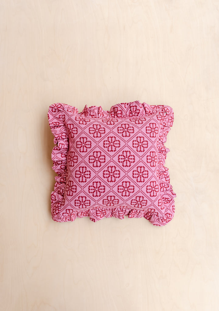 Cotton Cushion Cover in Pink Floral