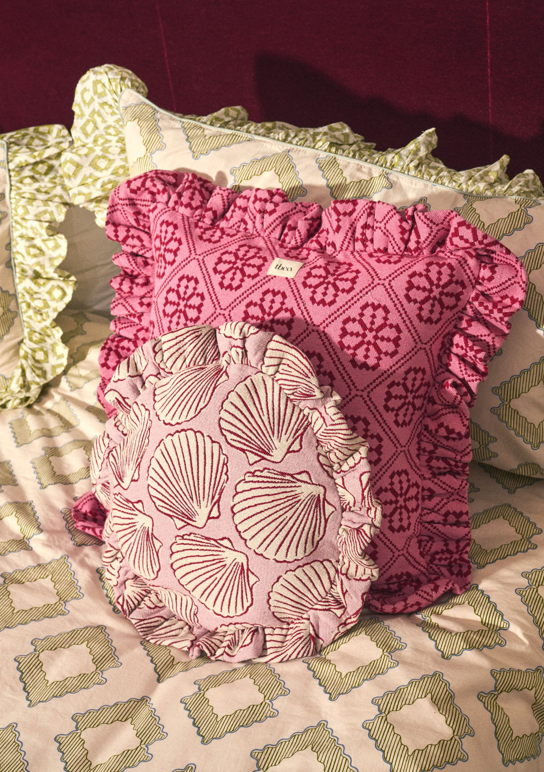 Cotton Cushion Cover in Pink Floral