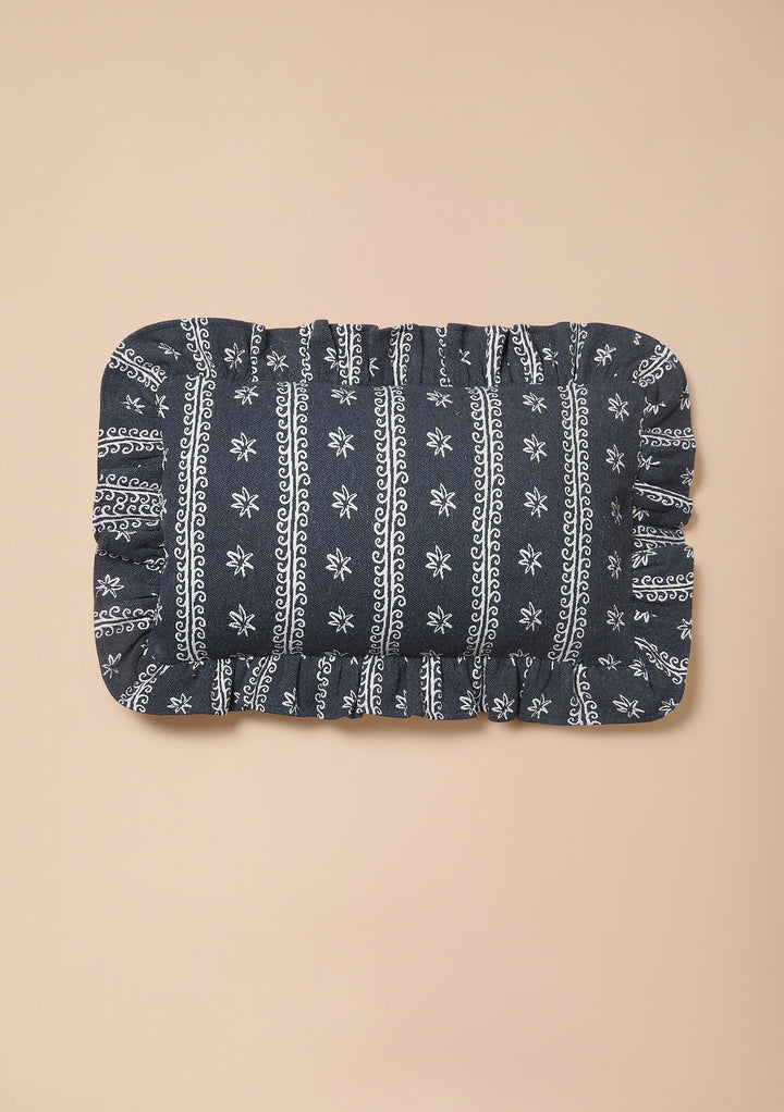 Cushion Cover in Blue Swirl Stripe