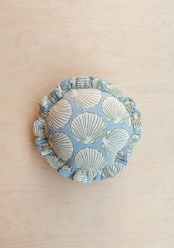 Cotton Cushion Cover in Blue Shell