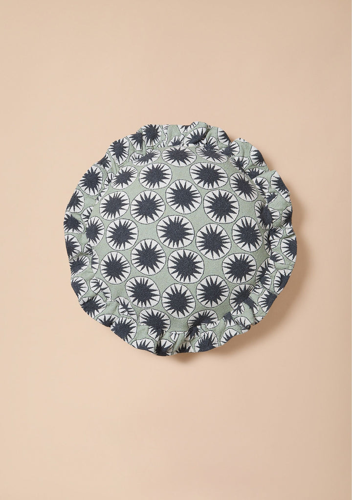 Cushion Cover in Green Star