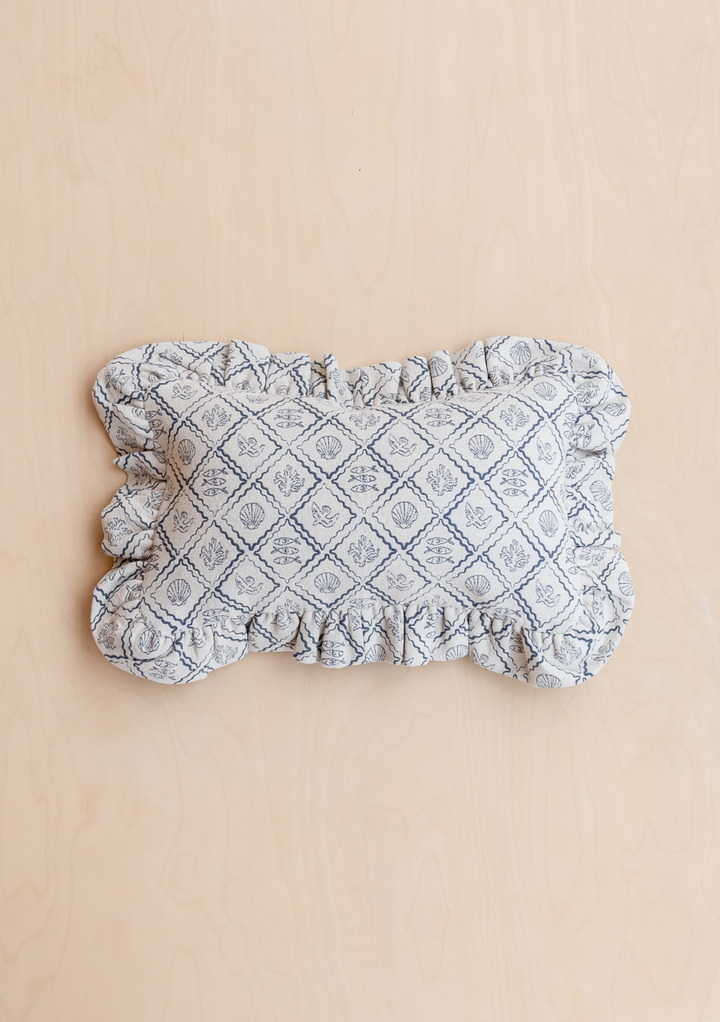 Cotton Cushion Cover in Blue Trinket