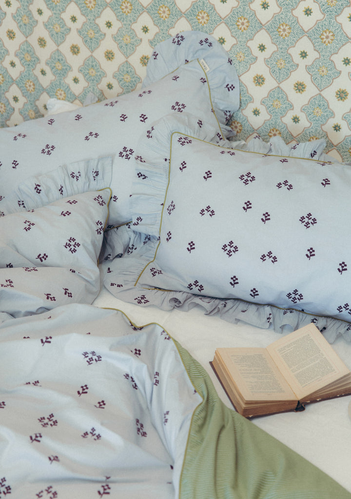 100% Cotton Bedding in Blue Floral