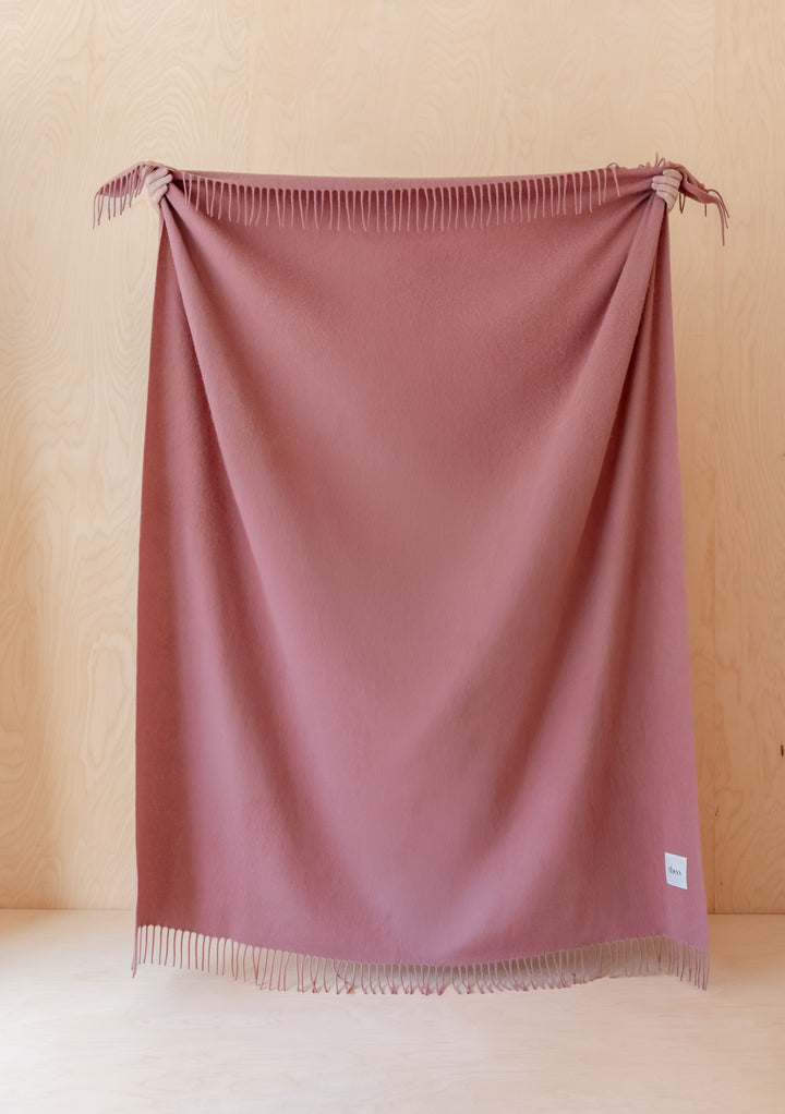 Lambswool Blanket in Blush