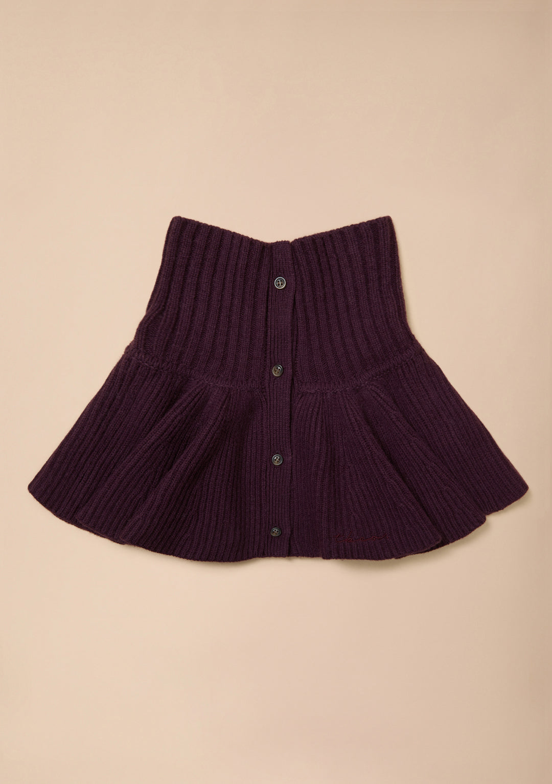 Merino Wool Neck Warmer in Fig