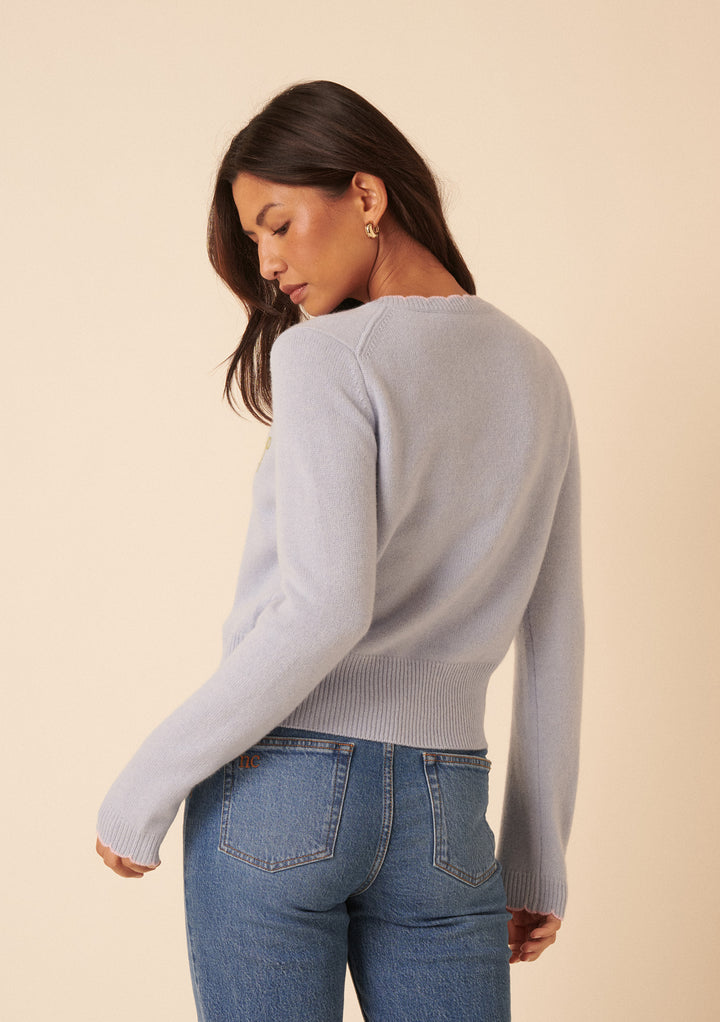 NC x TBCo Blue Floral Wool Cardigan