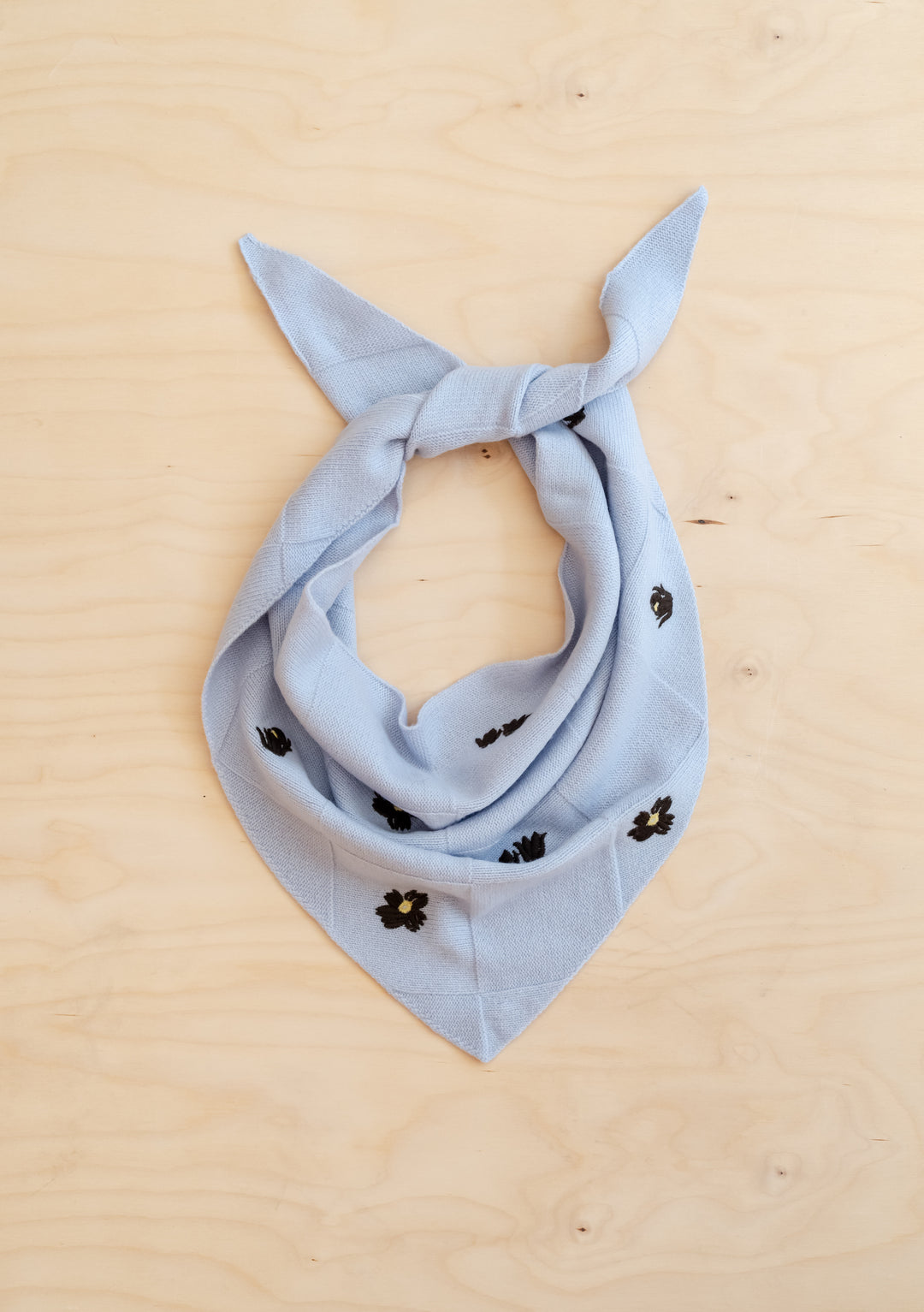 NC x TBCo Blue Floral Wool Triangle Scarf