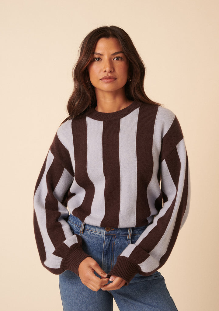 NC x TBCo Blue Stripe Relaxed Wool Jumper