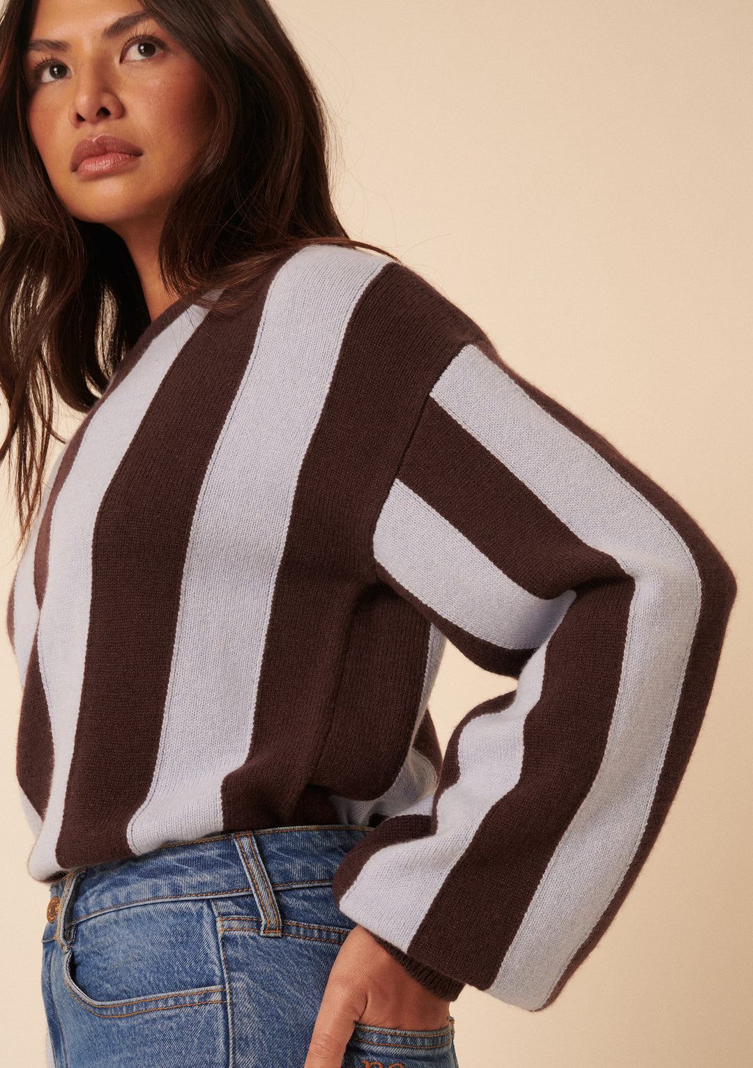 NC x TBCo Blue Stripe Relaxed Wool Jumper