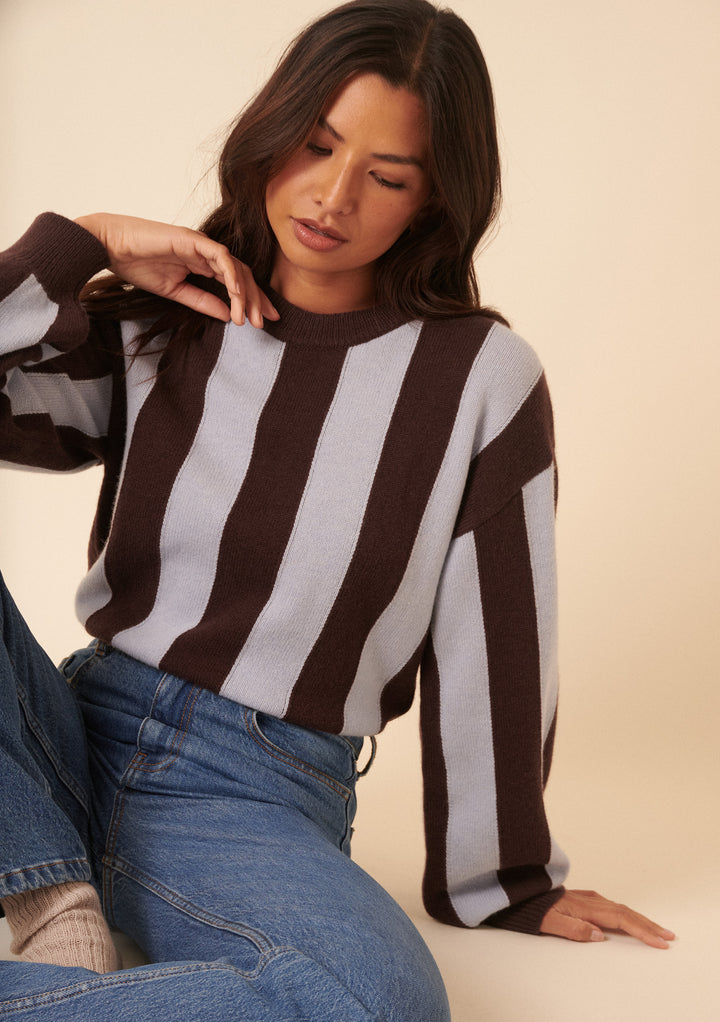 NC x TBCo Blue Stripe Relaxed Wool Jumper