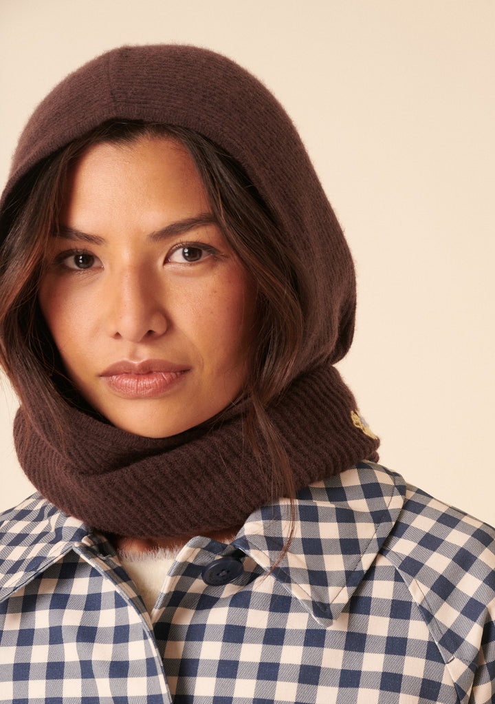 NC x TBCo Latte Floral Wool Hood