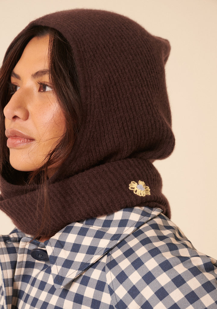 NC x TBCo Latte Floral Wool Hood