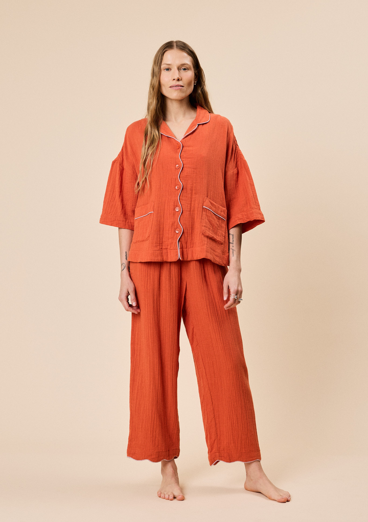 Cotton Pyjamas in Rust