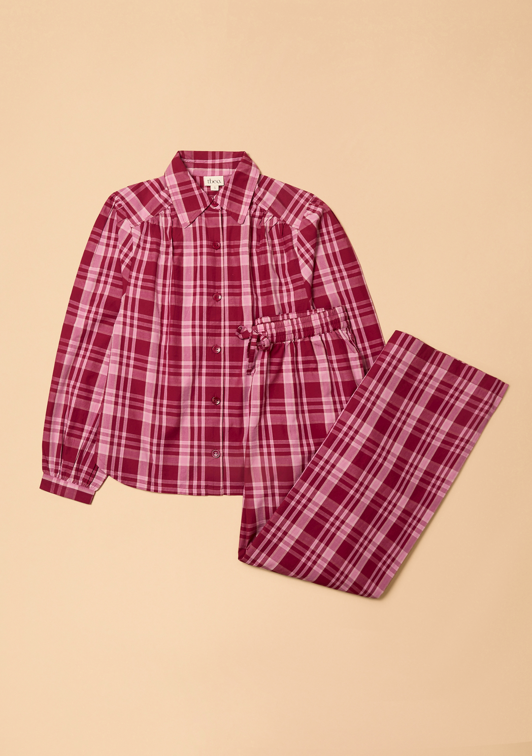 Cotton Pyjamas in Pink Tartan