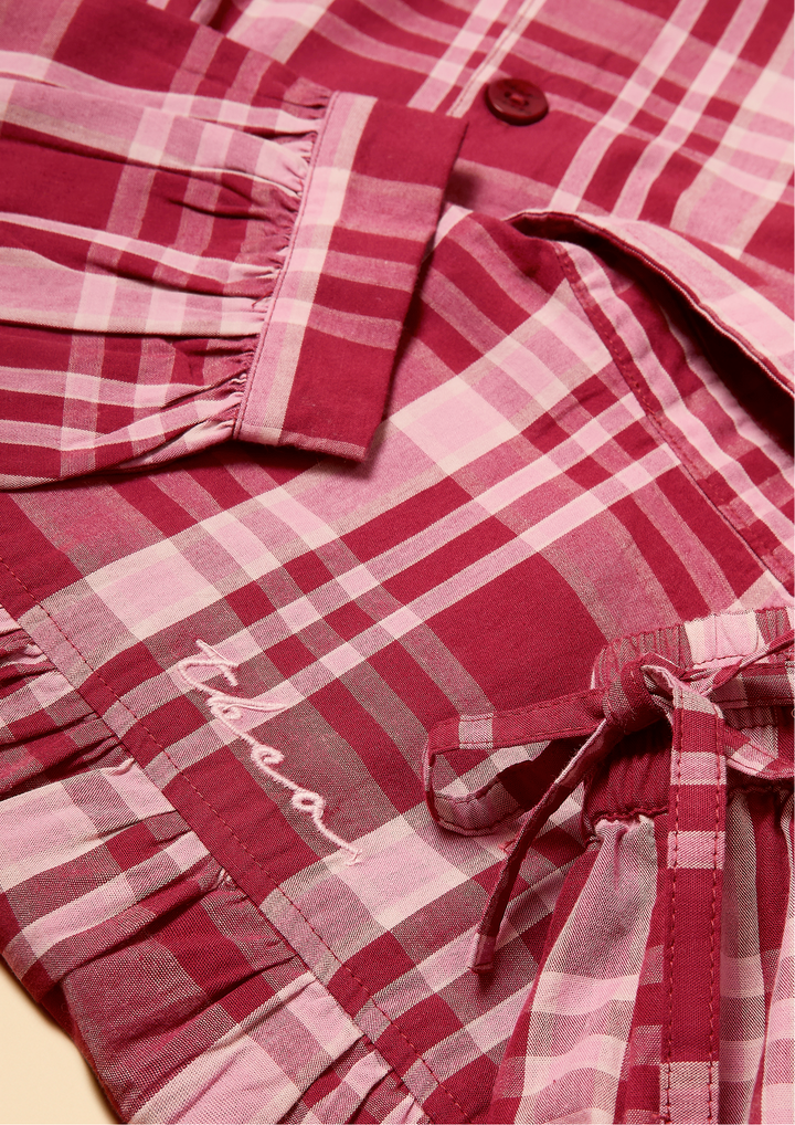 Cotton Pyjamas in Pink Tartan