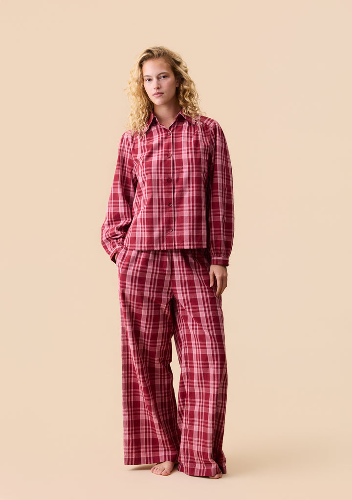 Cotton Pyjamas in Pink Tartan