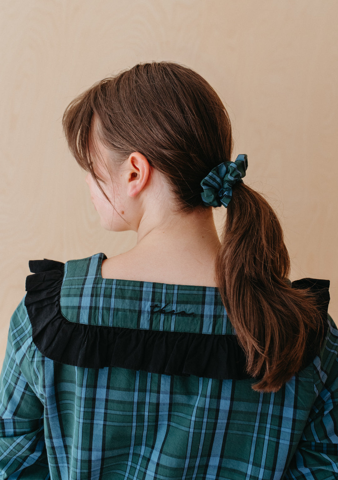 Pyjama en coton à motif tartan vert 