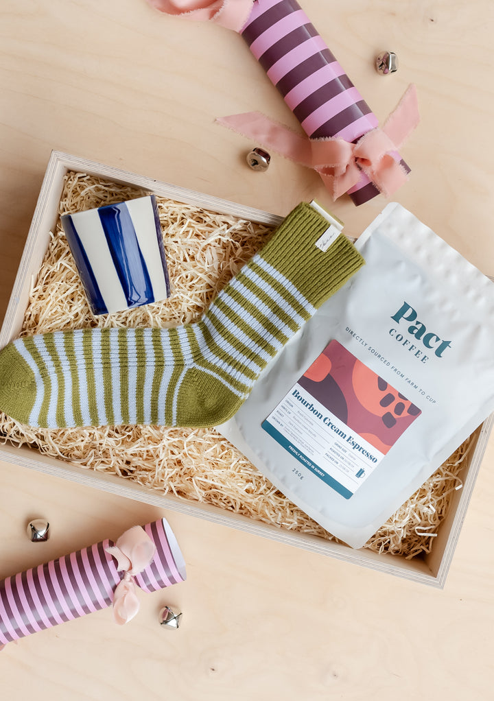 Fertige Geschenkbox für Kaffeeliebhaber