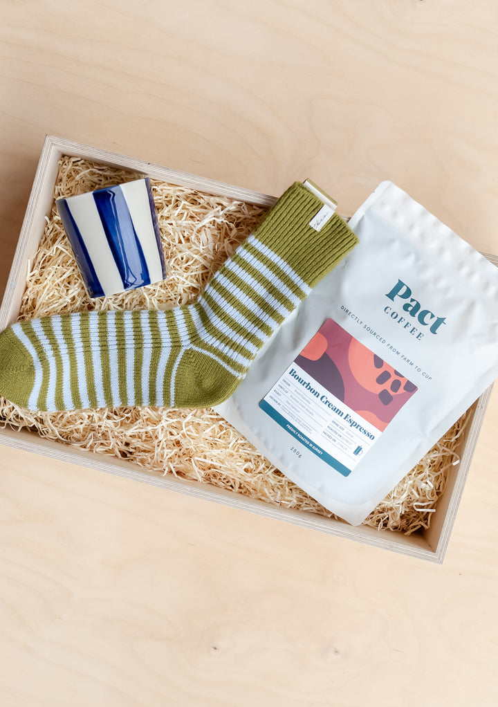 Fertige Geschenkbox für Kaffeeliebhaber