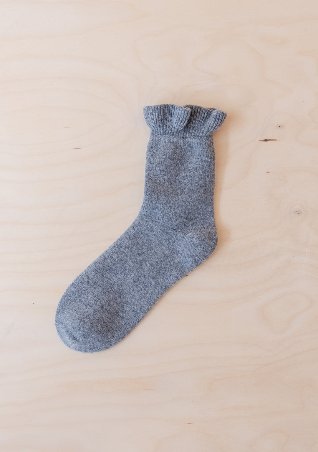 Merino Wool Socks in Charcoal Frilly