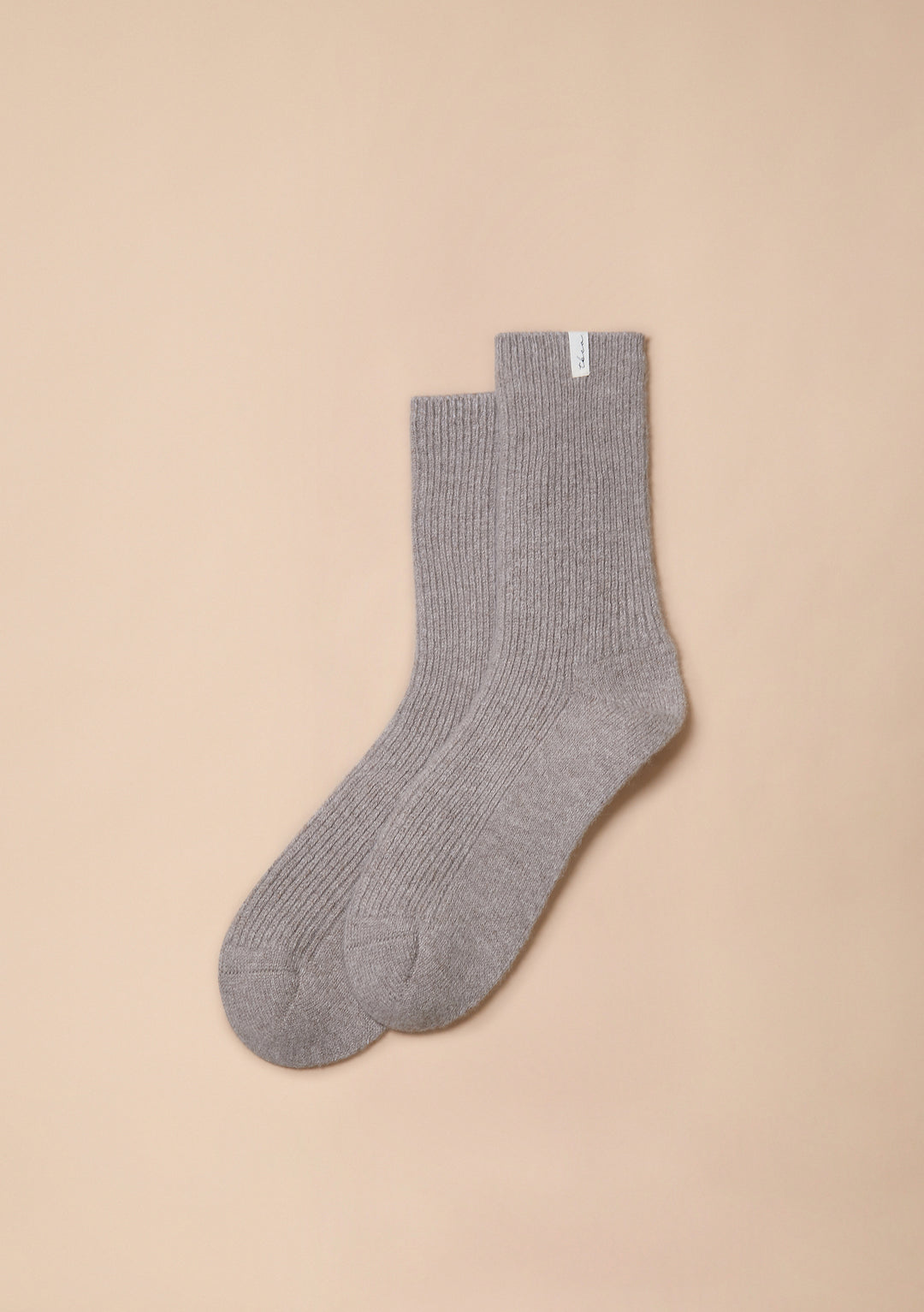 Chaussettes en cachemire et mérinos marron