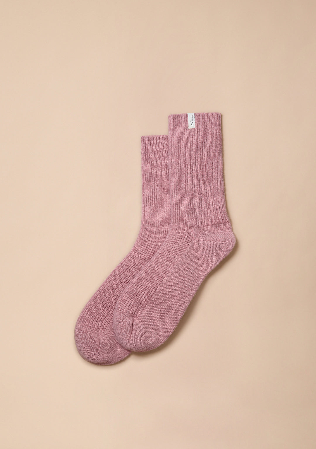 Chaussettes en cachemire et mérinos roses
