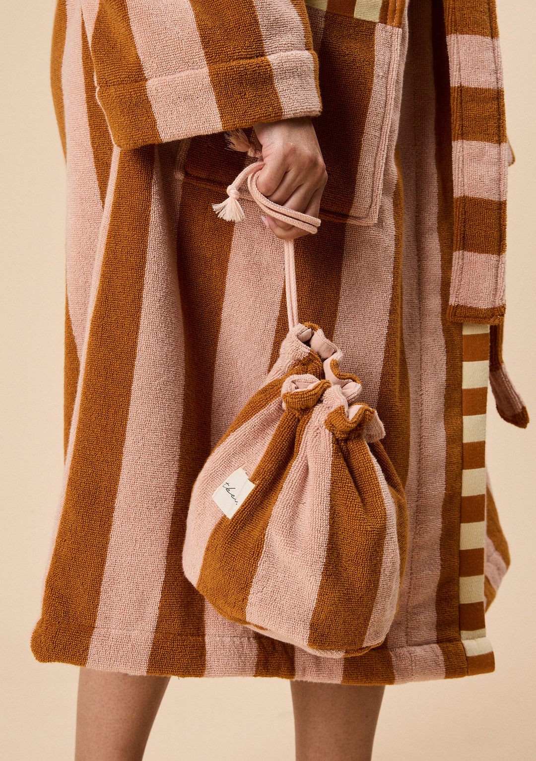 Frottee-Kulturbeutel mit Wabenmuster