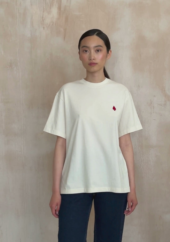 Baumwoll-T-Shirt mit Glückskarten 