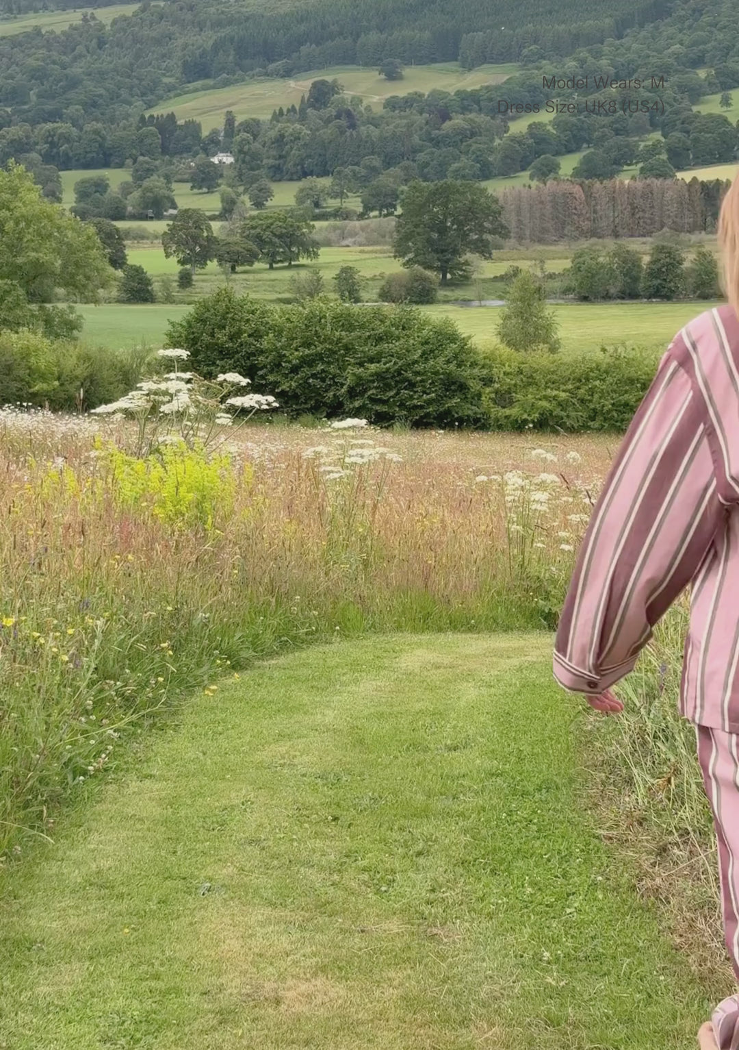Cotton Pyjamas in Pink Stripe
