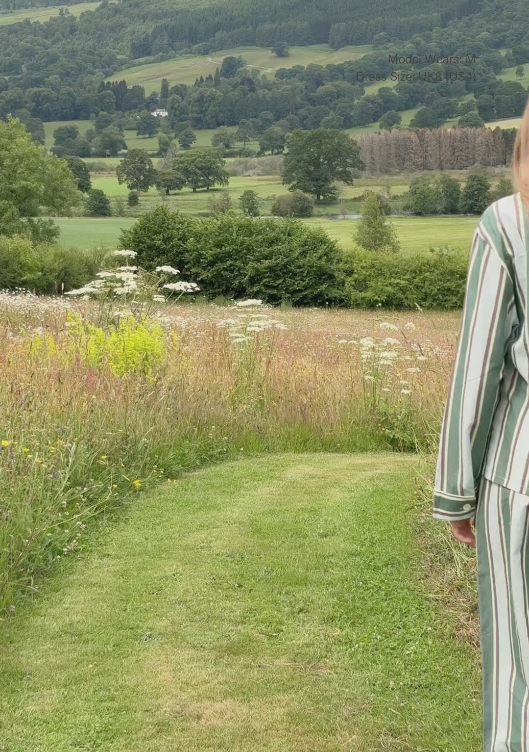 Cotton Pyjamas in Blue Stripe