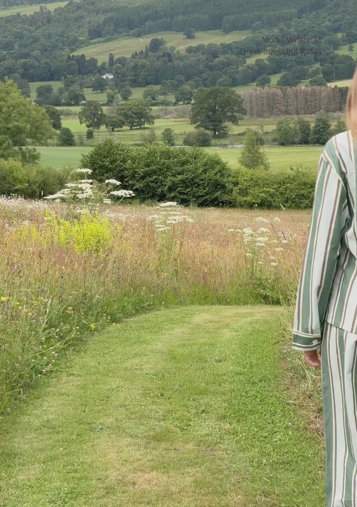 Cotton Pyjamas in Blue Stripe